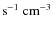 $\rm{s^{-1}}~\rm{cm^{-3}}$