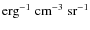 $\rm {erg}^{-1}~\rm {cm}^{-3}~\rm {sr}^{-1}$