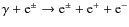 $\gamma+{\rm e}^{\pm}\rightarrow {\rm e}^{\pm}+{\rm e}^{+}+{\rm e}^{-}$