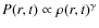 $P(r,t)\propto \rho (r,t)^{\gamma }$