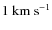 $1~{\rm km~s^{-1}}$