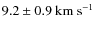 $9.2\pm0.9~{\rm km~s^{-1}}$