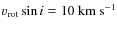 $v_{\rm rot}\sin{i}=10~{\rm km~s^{-1}}$