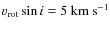 $v_{\rm rot}\sin{i}=5~{\rm km~s^{-1}}$