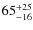 $\rm 65_{-16}^{+25}$