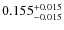 $\rm0.155_{-0.015}^{+0.015}$