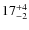 $\rm 17_{-2}^{+4}$