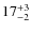 $\rm 17_{-2}^{+3}$