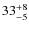 $\rm 33_{-5}^{+8}$