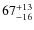 $\rm 67_{-16}^{+13}$