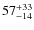 $\rm 57_{-14}^{+33}$