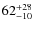 $\rm 62_{-10}^{+28}$