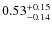 $\rm0.53_{-0.14}^{+0.15}$