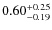 $\rm0.60_{-0.19}^{+0.25}$