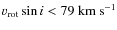 $v_{\rm rot}\sin{i}<79~{\rm km~s^{-1}}$