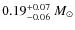 $0.19_{-0.06}^{+0.07}~M_{\rm\odot}$