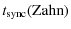 $\displaystyle t_{\rm sync}({\rm Zahn})$