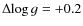 $\Delta\! \log{g}=+0.2$