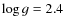$\log g=2.4$