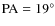 $\rm PA=19^{\circ }$