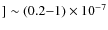 $]\sim(0.2{-}1)\times10^{-7}$
