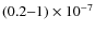 $(0.2{-}1)\times10^{-7}$