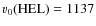 $v_{0}(\rm HEL)=1137$