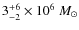 $3_{-2}^{+6}\times10^6~M_{\odot}$