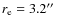 $r_{\rm e}=3.2\hbox{$^{\prime\prime}$ }$