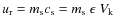 $u_{\rm r}= m_{\rm s} c_{\rm s} = m_{\rm s}~ \epsilon~ V_{\rm k}$