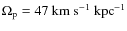 $\Omega_{\rm p}=47~{\rm km~s}^{-1}~{\rm kpc}^{-1}$