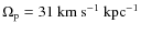 $\Omega_{\rm p}=31~{\rm km~s}^{-1}~{\rm kpc}^{-1}$
