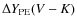 $\Delta {Y_{\rm PE}}(V-K)$