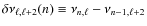 $\delta \nu_{\ell,\ell+2}(n) \equiv \nu_{n,\ell}- \nu_{n-1,\ell+2}$