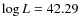 $\log L=42.29$