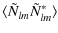 $\displaystyle \langle \tilde N_{lm} \tilde N^*_{lm} \rangle$