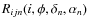 $R_{ijn}(i,\phi,\delta_n,\alpha_n)$