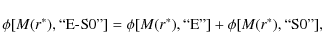 \begin{displaymath}
\phi[M(r^*),\textrm{\lq\lq E-S0''}] = \phi[M(r^*),\textrm{\lq\lq E''}] + \phi[M(r^*),\textrm{\lq\lq S0''}],
\end{displaymath}