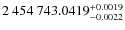 $ 2~454~743.0419^{\rm + 0.0019}_{- 0.0022} $
