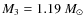 $M_3 = 1.19~M_\odot$