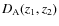 $D_{\rm A}(z_1,z_2)$