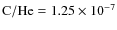 $\rm C/He=1.25\times 10^{-7}$