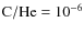 $\rm C/He=10^{-6}$