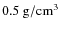 $\rm0.5 ~ g/cm^{3}$