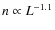$n \propto L^{-1.1}$