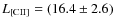 $L_{\rm [CII]} = (16.4 \pm 2.6)$