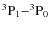 $\rm ^3P_1{-}^3P_0$