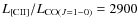 $L_{\rm [CII]}/ L_{{\rm CO}(J=1-0)} = 2900$