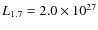 $L_{1.7} = 2.0 \times 10^{27}$