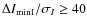$\Delta I_{{\rm min I}}/\sigma_I \geq 40$